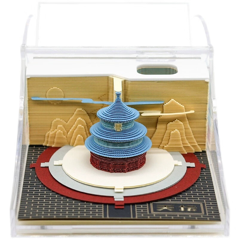 故宮文創(chuàng)國(guó)風(fēng)3D紙雕立體便簽紙 古風(fēng)精粹，創(chuàng)意禮物之選